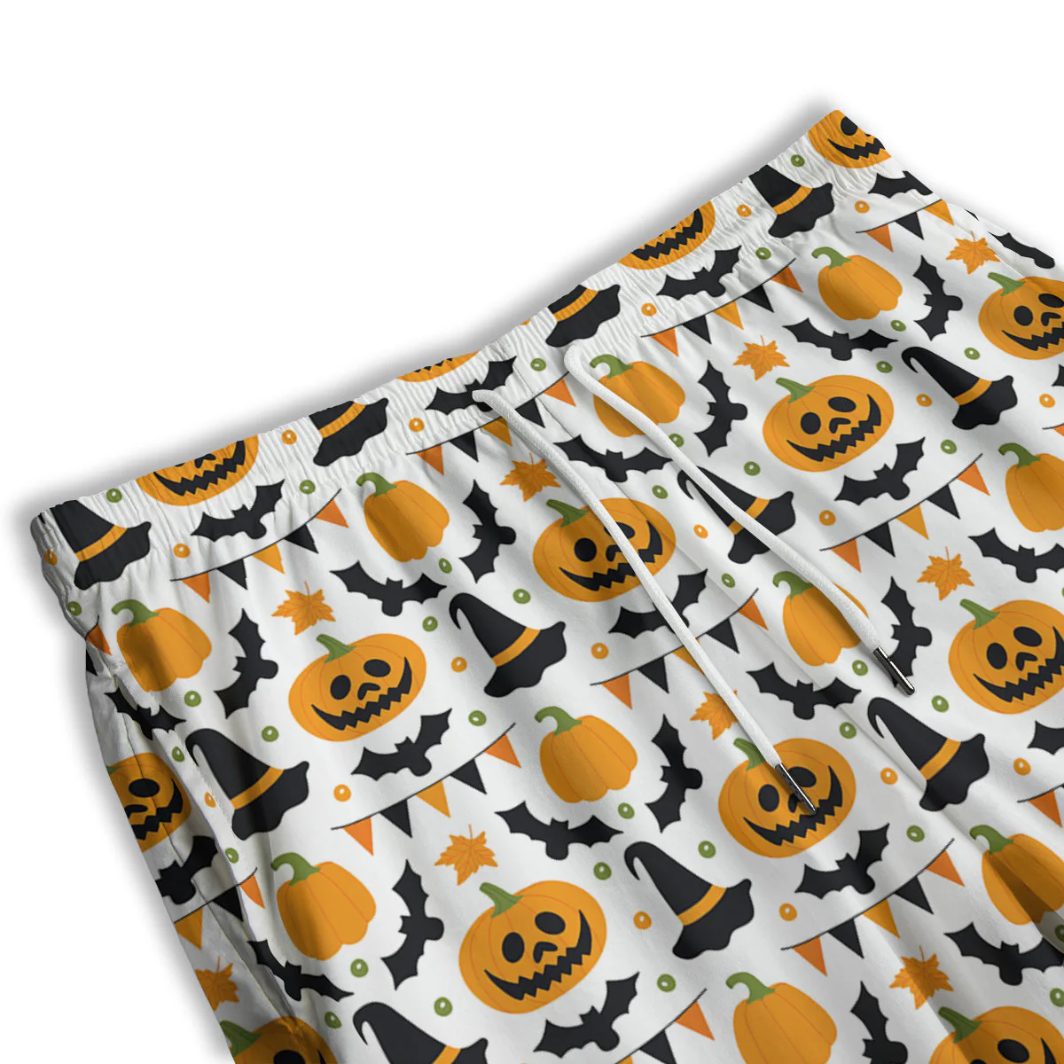 Witch Hat Halloween Print Pattern Men's Athletic Shorts - Image 3