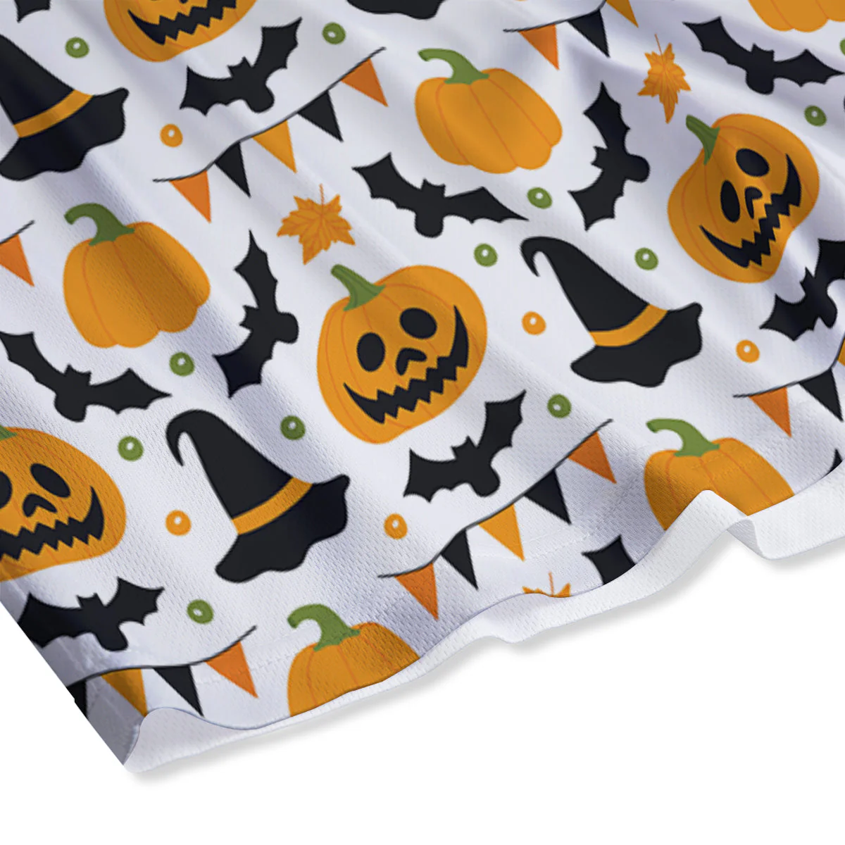 Witch Hat Halloween Print Pattern Mesh Shorts - Image 4
