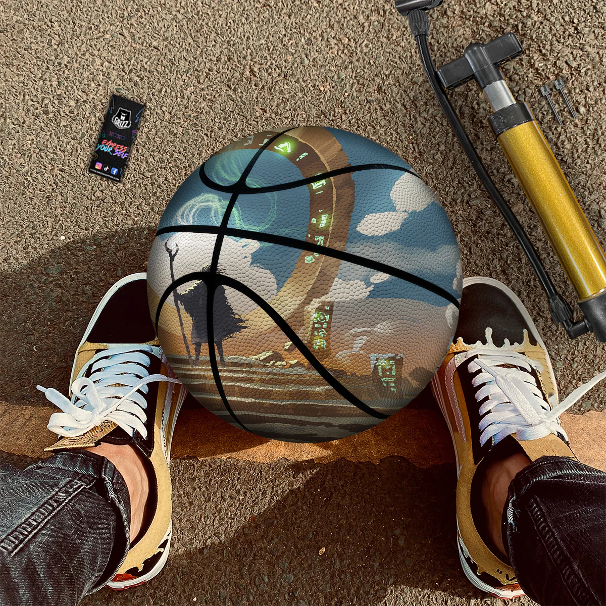 Wizard And Gate Print Basketball - Image 2