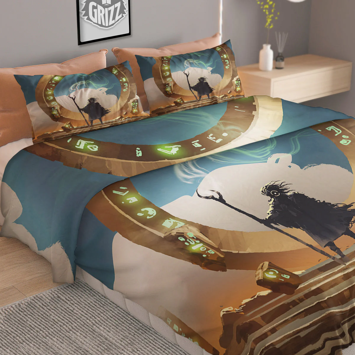 Wizard And Gate Print Duvet Cover Bedding Set - Image 2