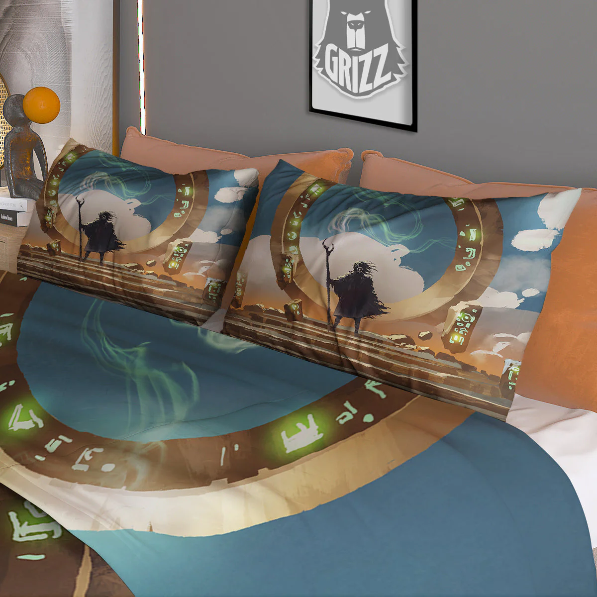 Wizard And Gate Print Duvet Cover Bedding Set - Image 3