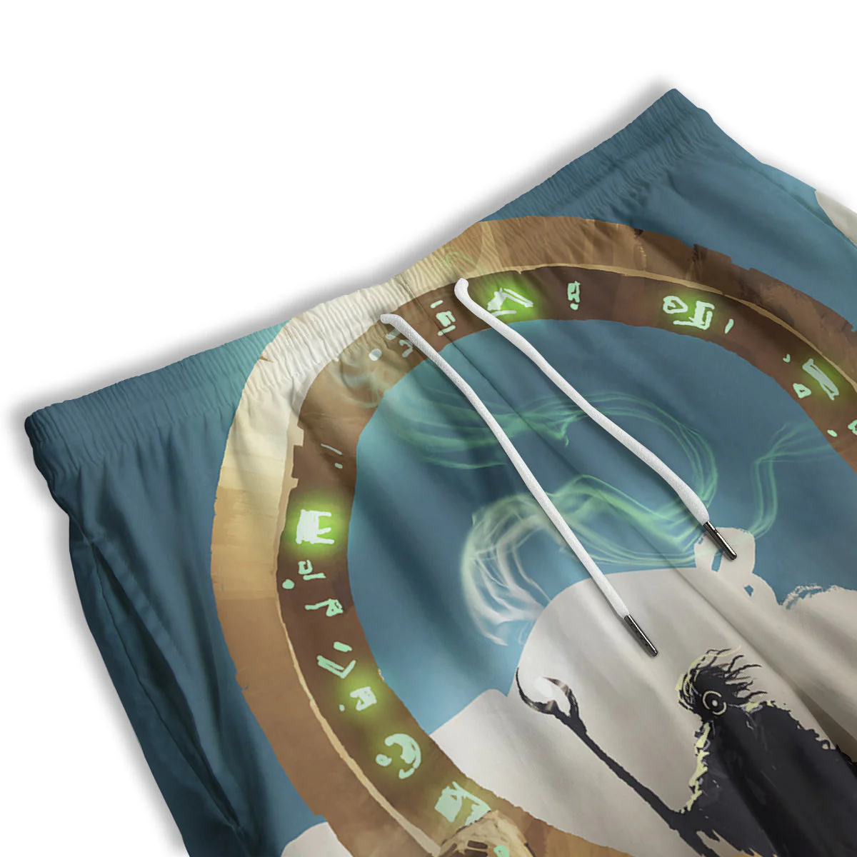 Wizard And Gate Print Men's Athletic Shorts - Image 3