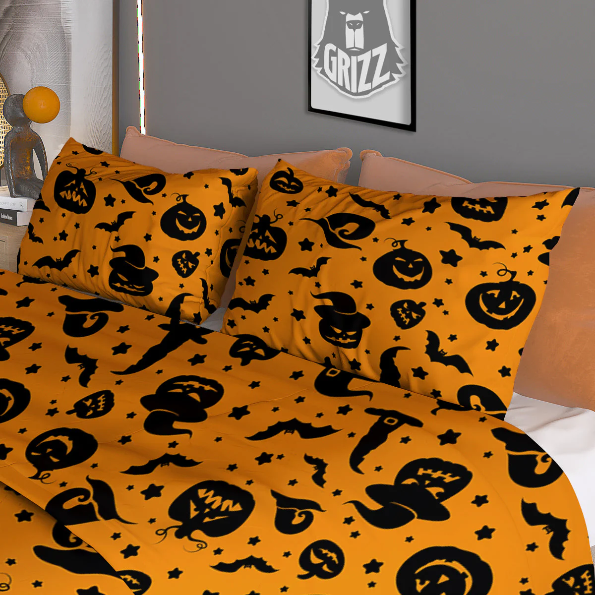 Wizard Halloween Print Pattern Duvet Cover Bedding Set - Image 3