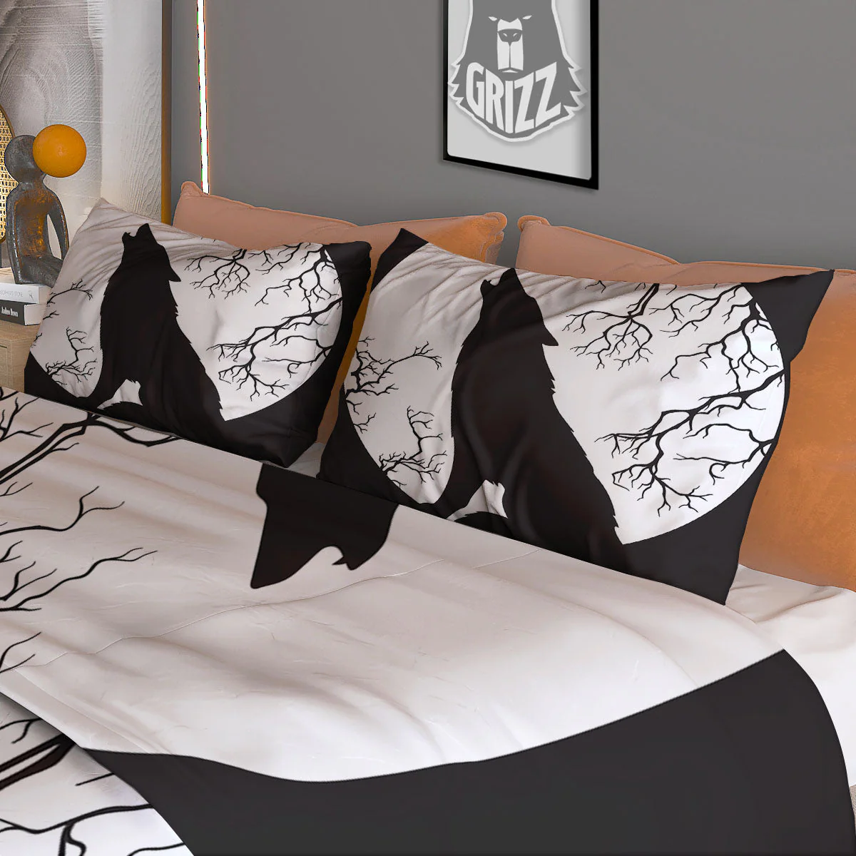Wolf Spirit And Moon Print Duvet Cover Bedding Set - Image 3