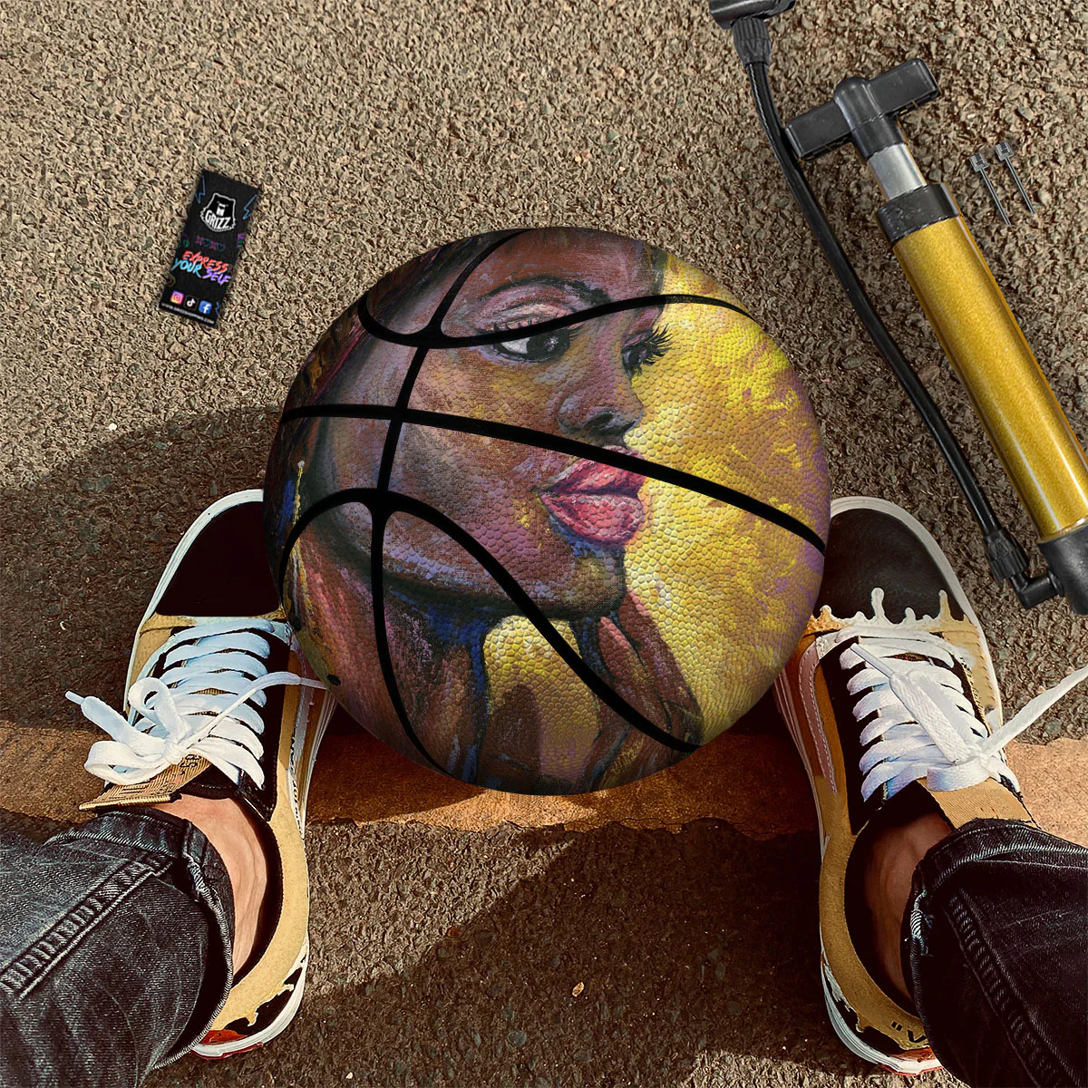 Woman African Print Basketball - Image 2