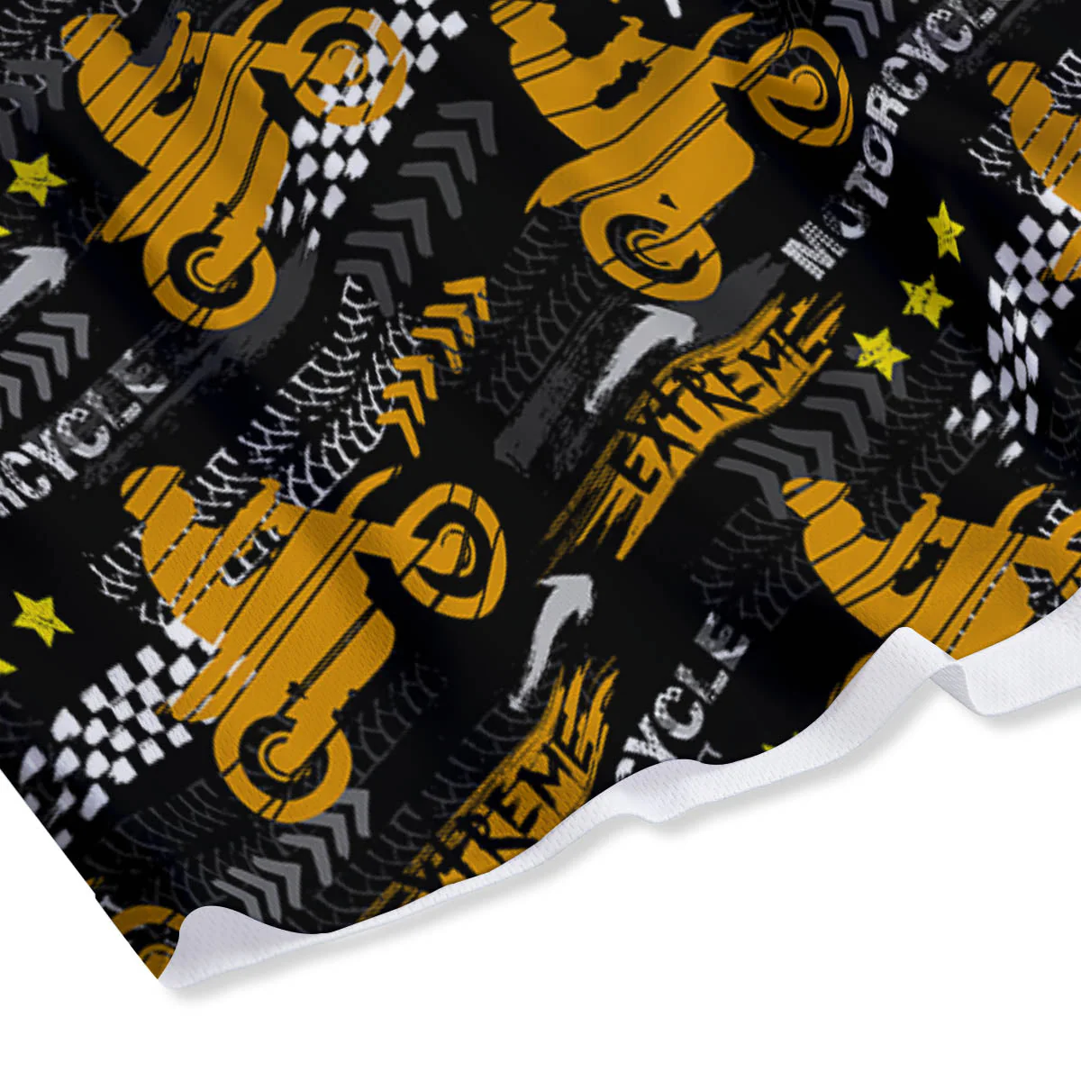 Words Motorcycle Print Pattern Mesh Shorts - Image 4