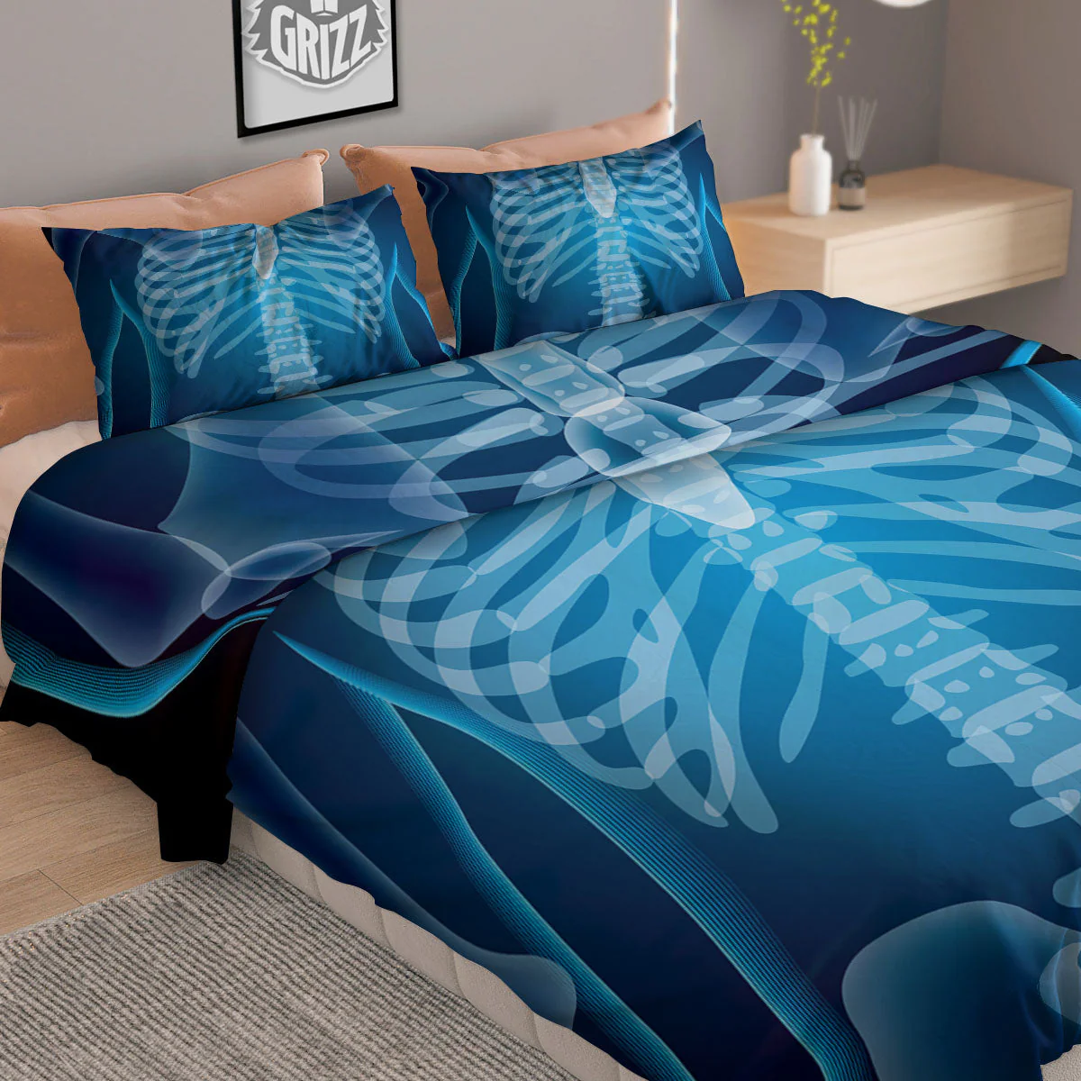 X-Ray Film Radiologist Print Duvet Cover Bedding Set - Image 2