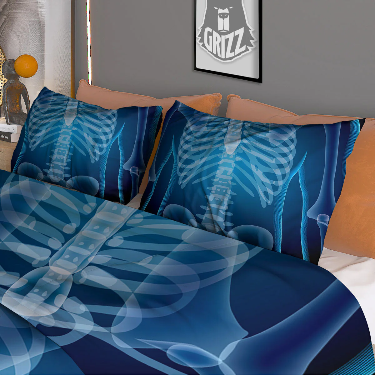X-Ray Film Radiologist Print Duvet Cover Bedding Set - Image 3