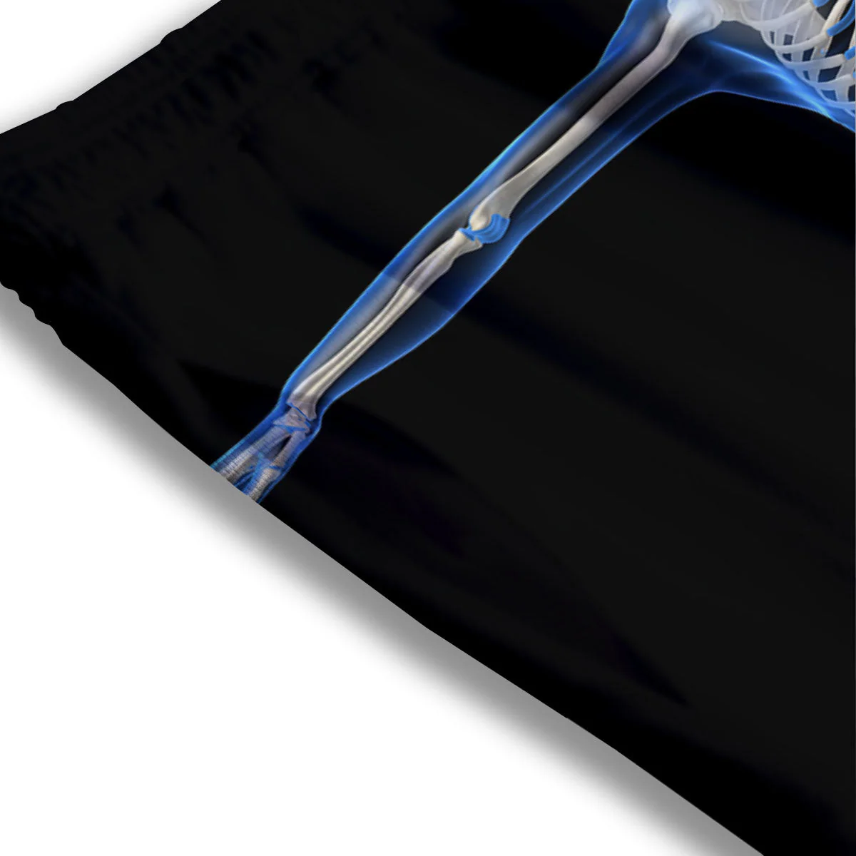X-Ray Human Skeleton Print Mesh Shorts - Image 3