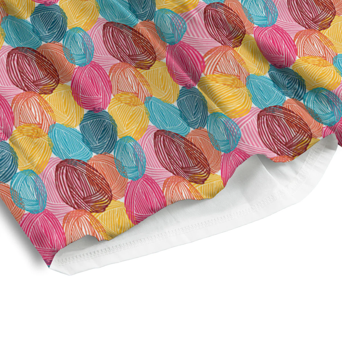 Yarn Balls Colorful Print Men's Athletic Shorts - Image 4