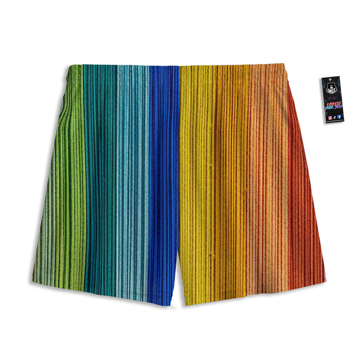 Yarn Colorful Print Mesh Shorts - Image 2