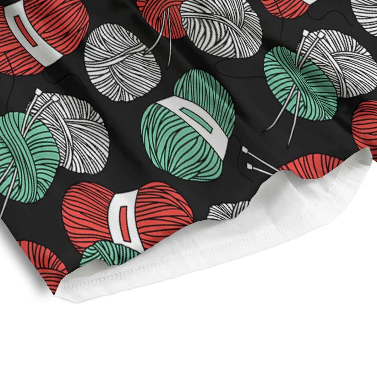 Yarn Knitting Print Pattern Men's Athletic Shorts - Image 4