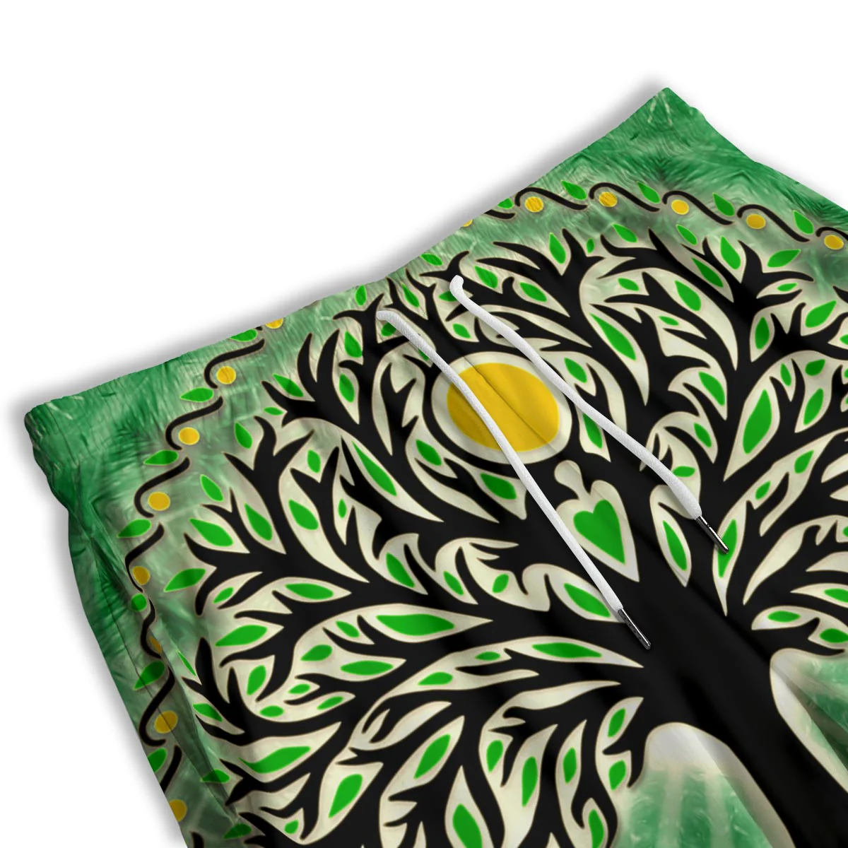 Yggdrasil Moon And Sun Print Men's Athletic Shorts - Image 3