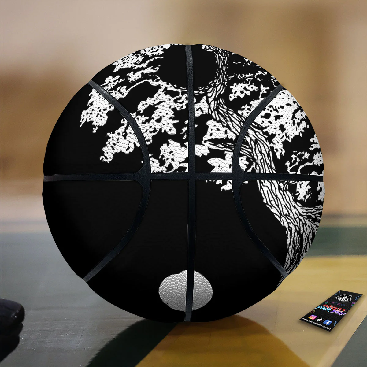 Yin Yang Roots Print Basketball