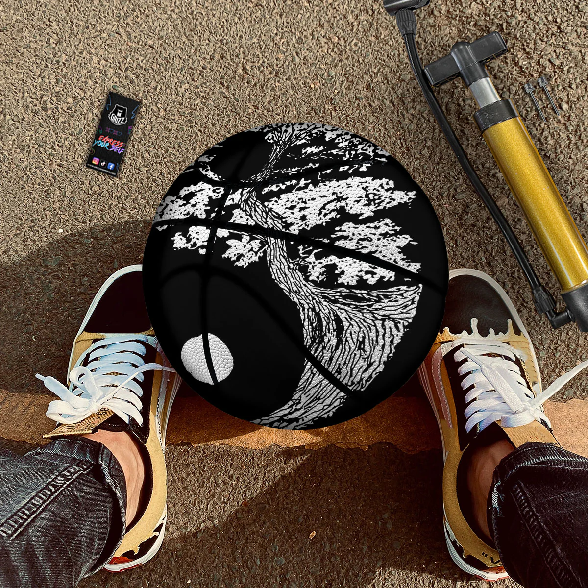 Yin Yang Roots Print Basketball - Image 2