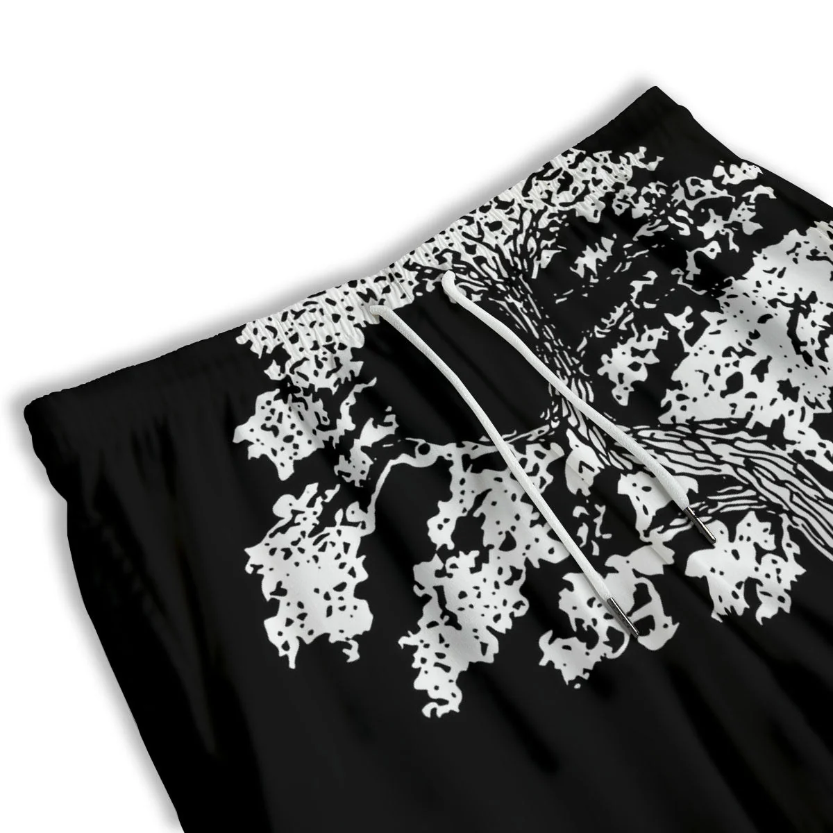 Yin Yang Roots Print Men's Athletic Shorts - Image 3