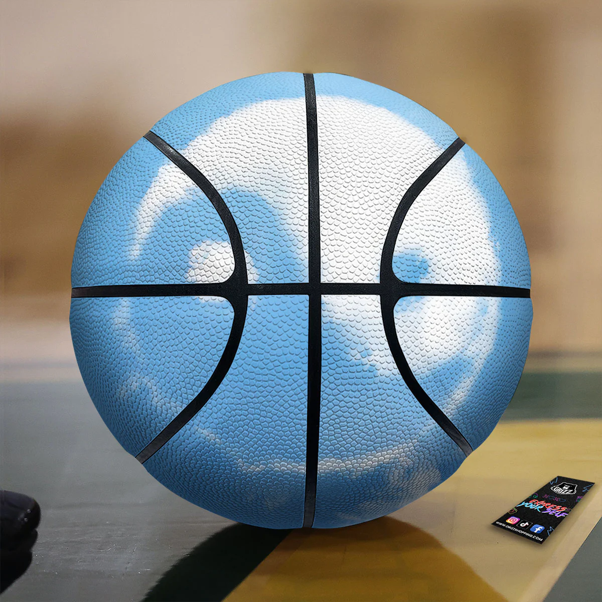 Yin Yang Space And Sky Print Basketball