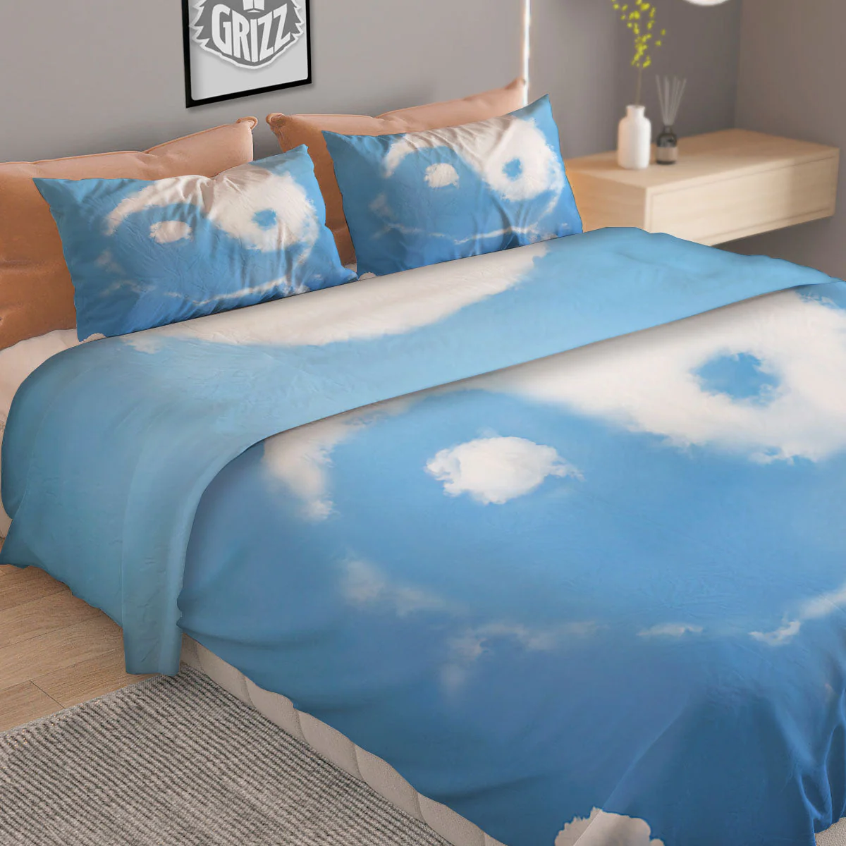 Yin Yang Space And Sky Print Duvet Cover Bedding Set - Image 2