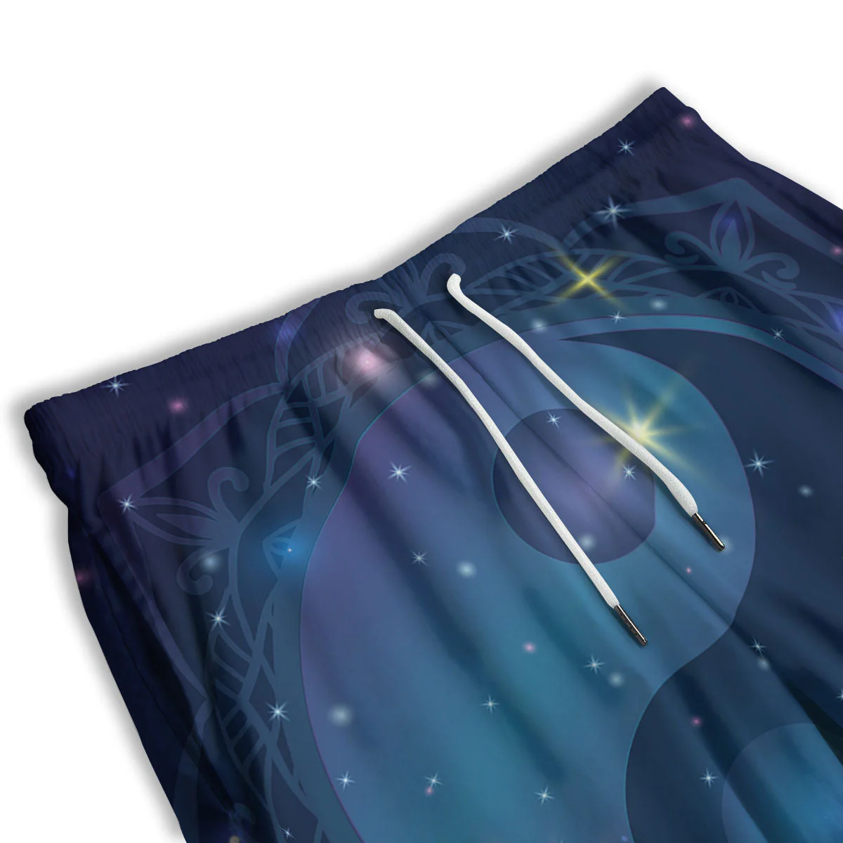 Yin Yang Space Print Men's Athletic Shorts - Image 3