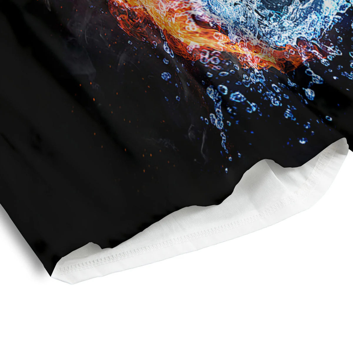 Yin Yang Water And Fire Print Men's Athletic Shorts - Image 4