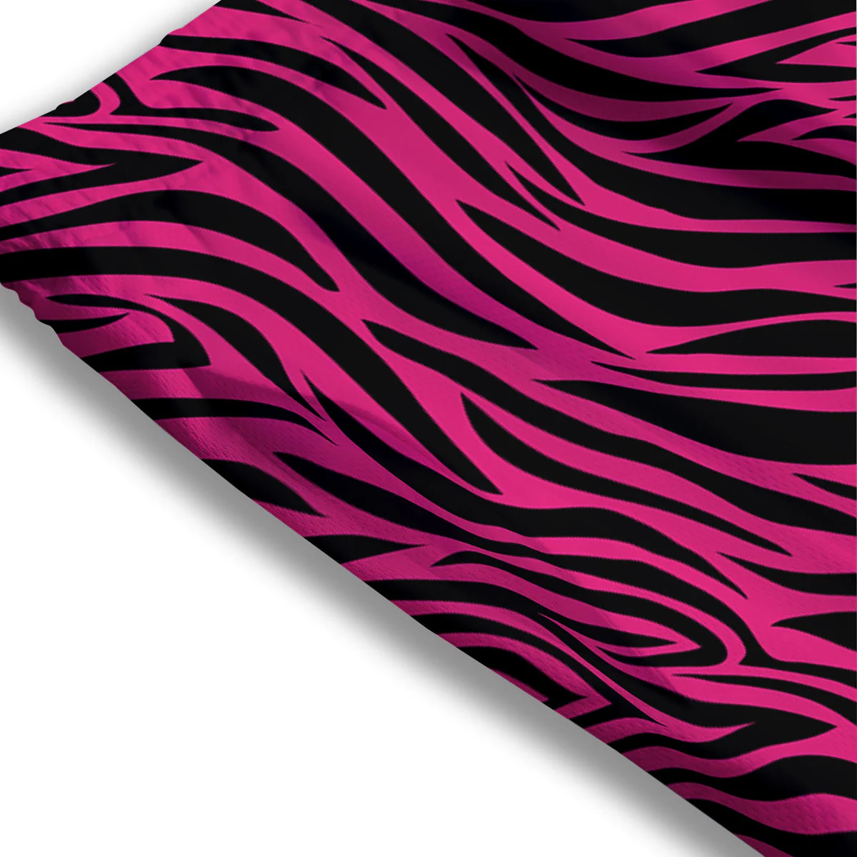 Zebra Hot Pink Print Pattern Mesh Shorts - Image 3