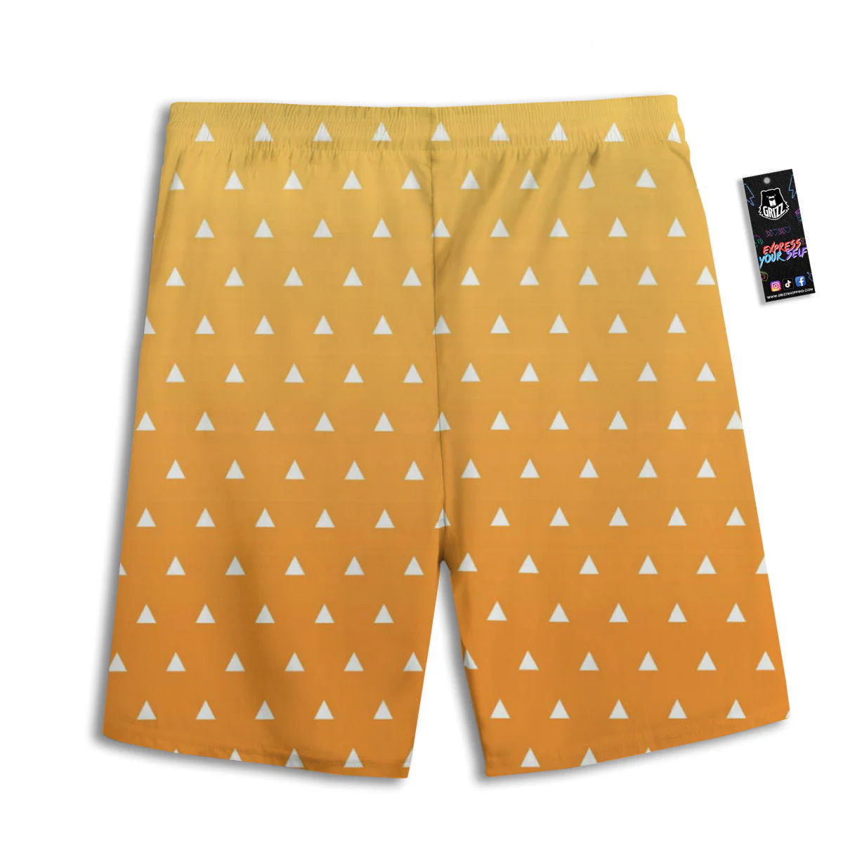 Zenitsu Print Pattern Men's Athletic Shorts - Image 2