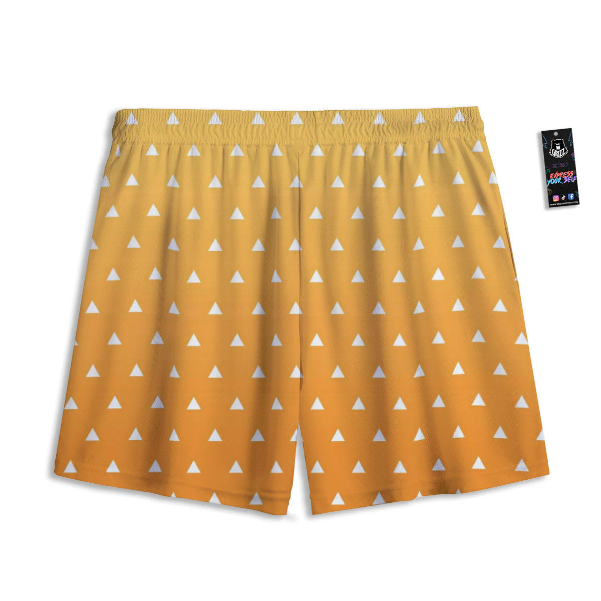 Zenitsu Print Pattern Mesh Shorts - Image 2