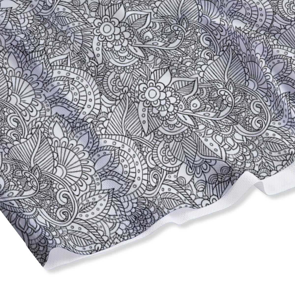 Zentangle Ethnic Print Pattern Mesh Shorts - Image 4