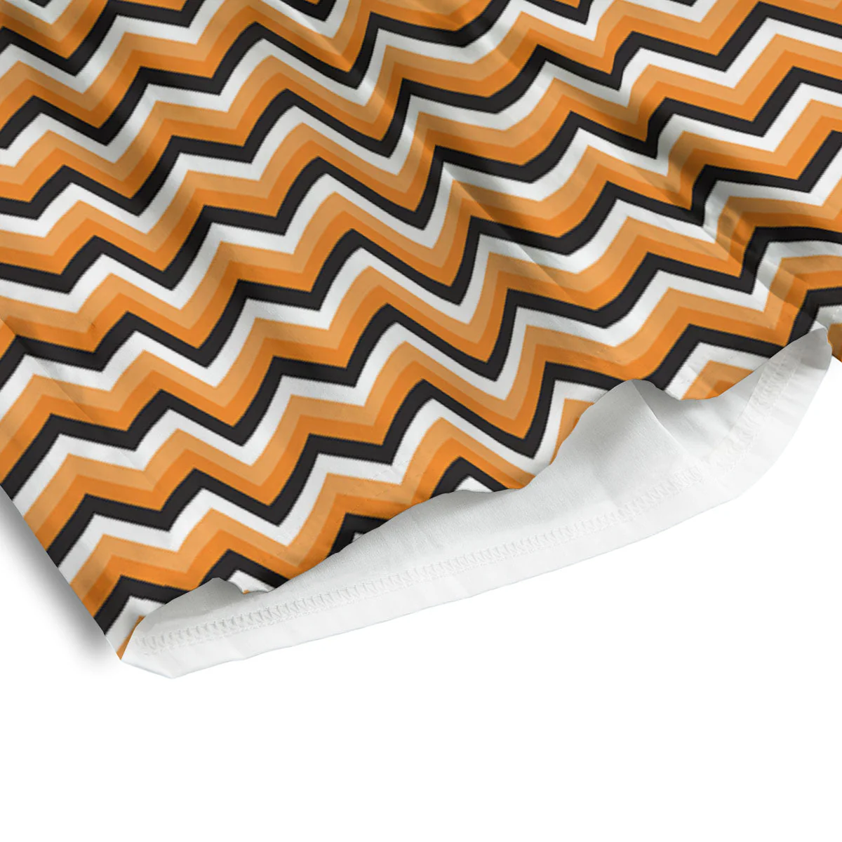 Zig Zag Halloween Print Pattern Men's Athletic Shorts - Image 4