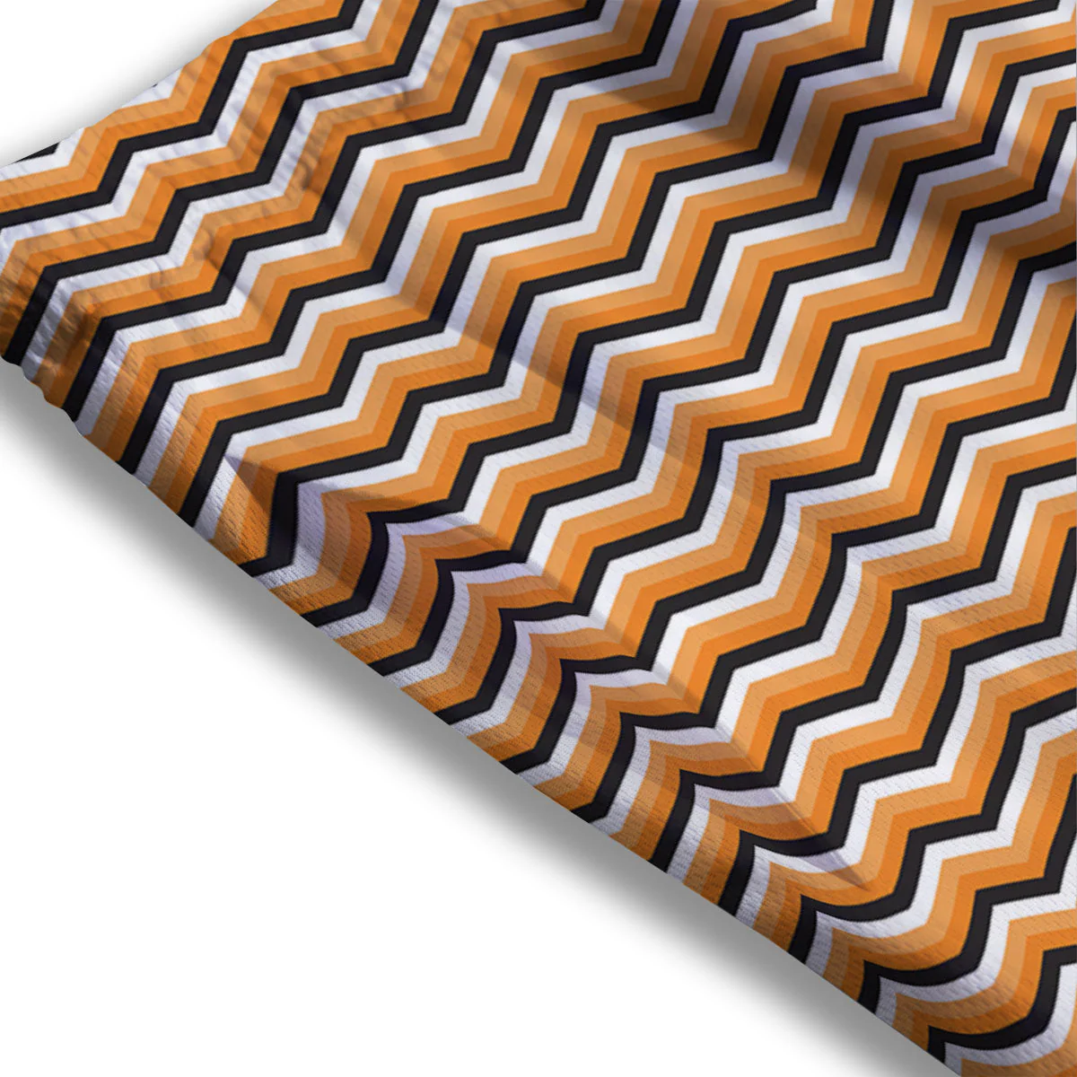 Zig Zag Halloween Print Pattern Mesh Shorts - Image 3