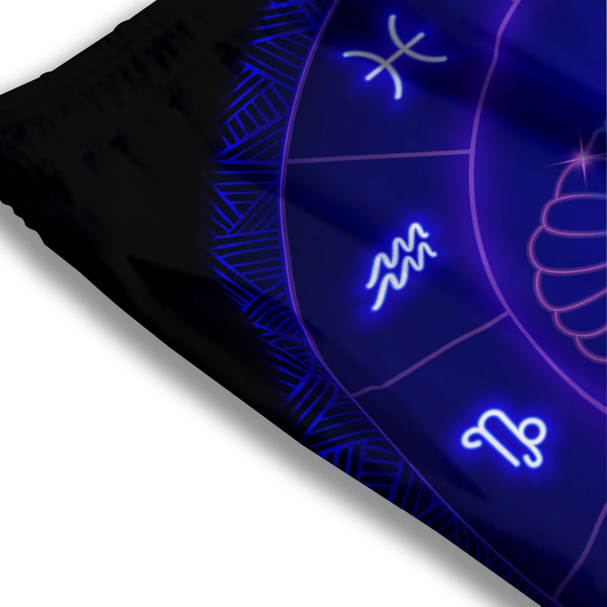 Zodiac Sign Dark Aries Print Mesh Shorts - Image 3