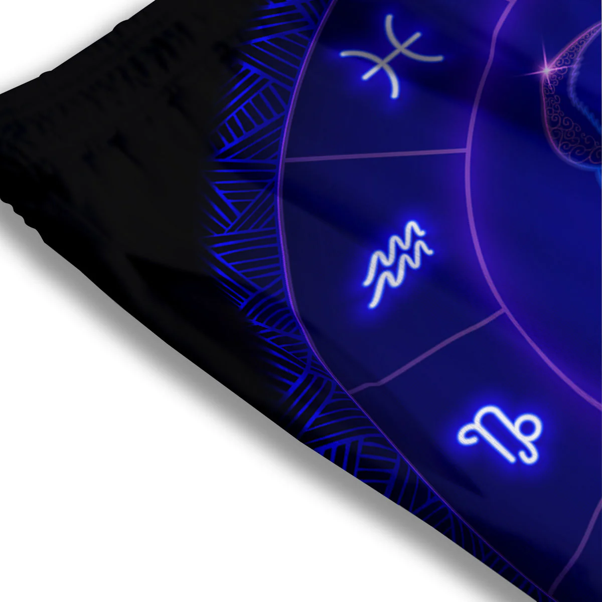Zodiac Sign Dark Cancer Print Mesh Shorts - Image 3