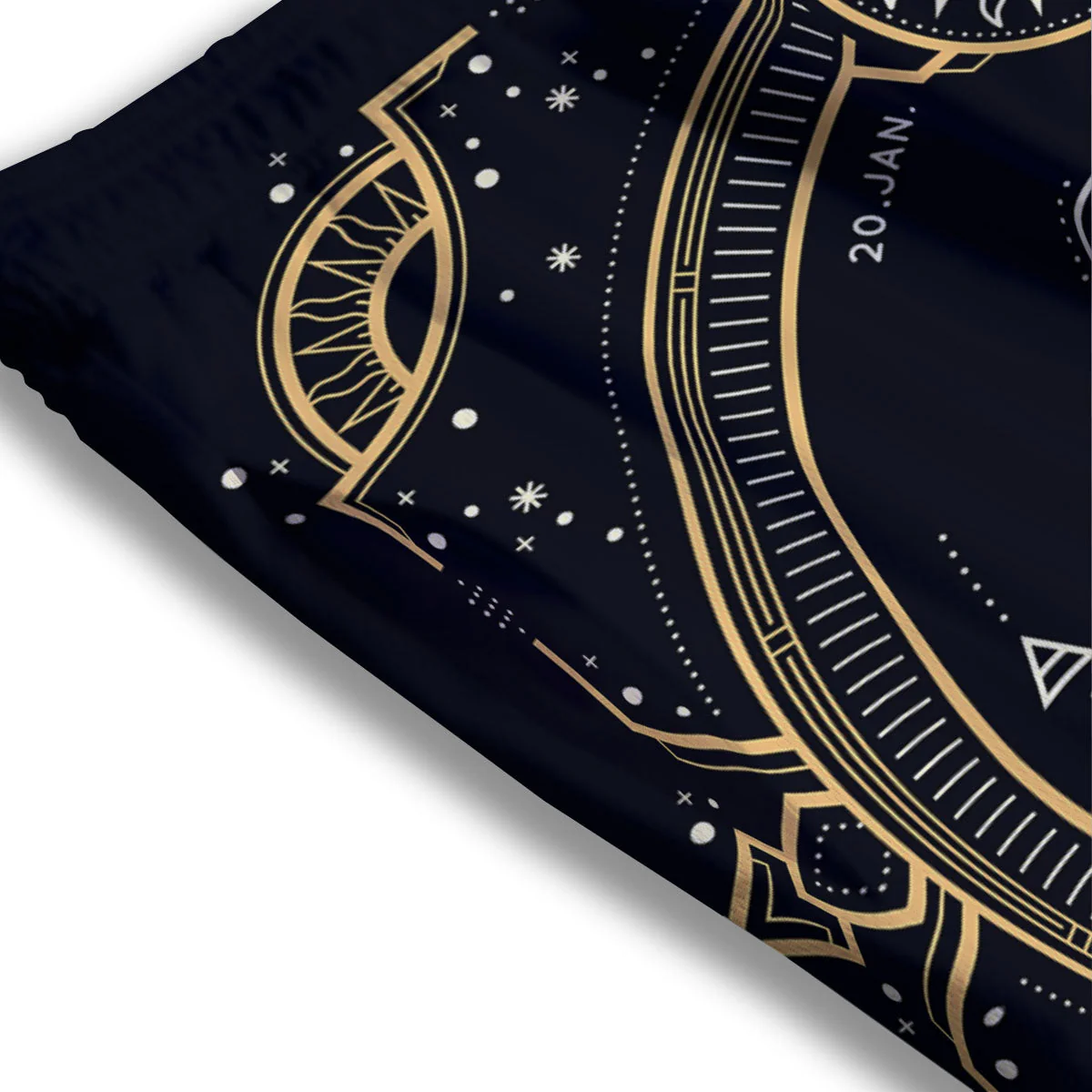 Zodiac Sign Vintage Aquarius Print Mesh Shorts - Image 3