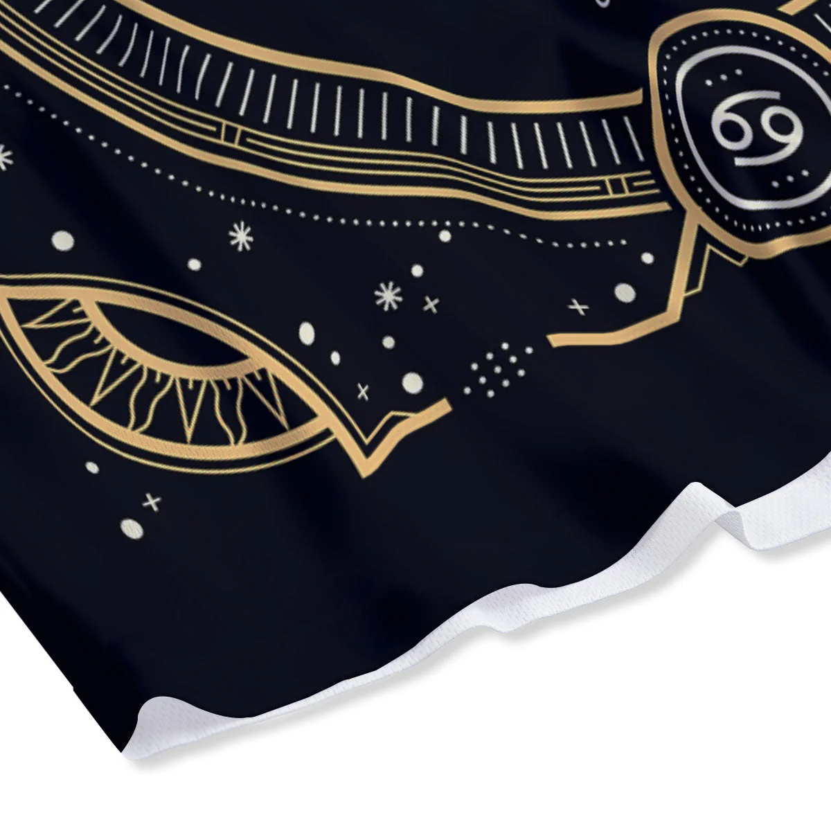 Zodiac Sign Vintage Cancer Print Mesh Shorts - Image 4