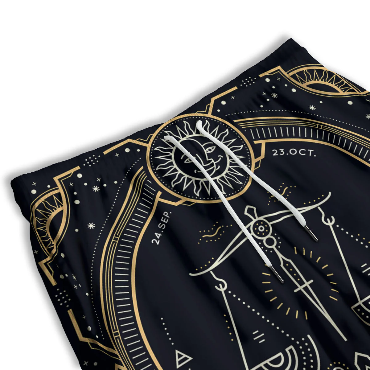 Zodiac Sign Vintage Libra Print Men's Athletic Shorts - Image 3