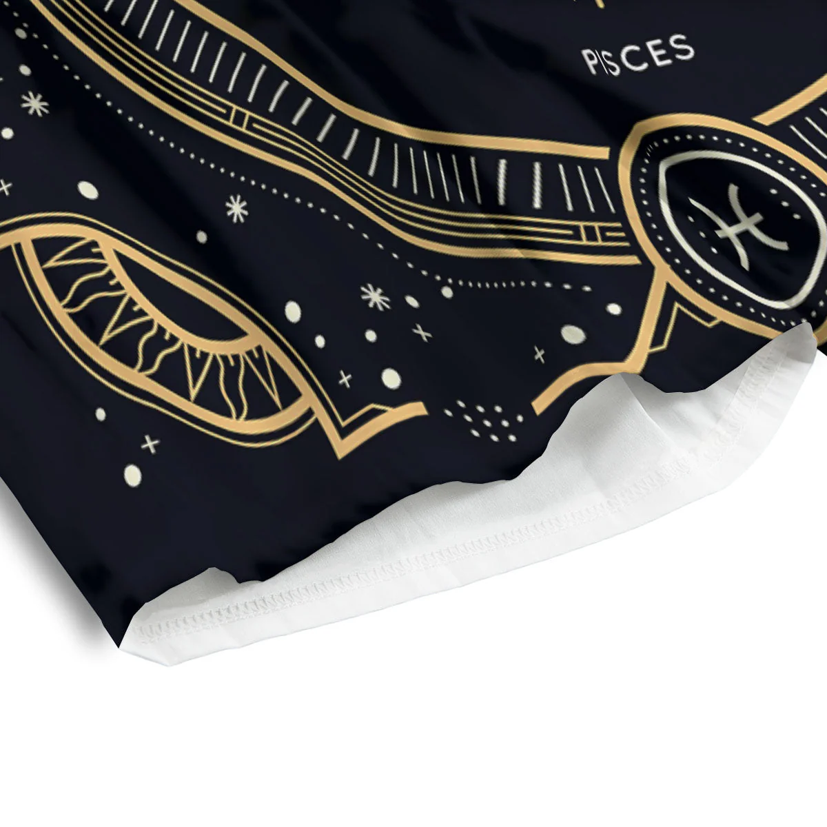 Zodiac Sign Vintage Pisces Print Men's Athletic Shorts - Image 4