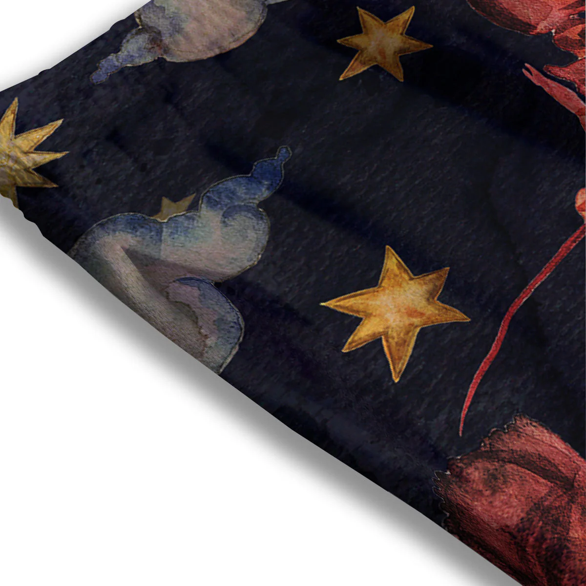 Zodiac Sign Watercolor Cancer Print Mesh Shorts - Image 3