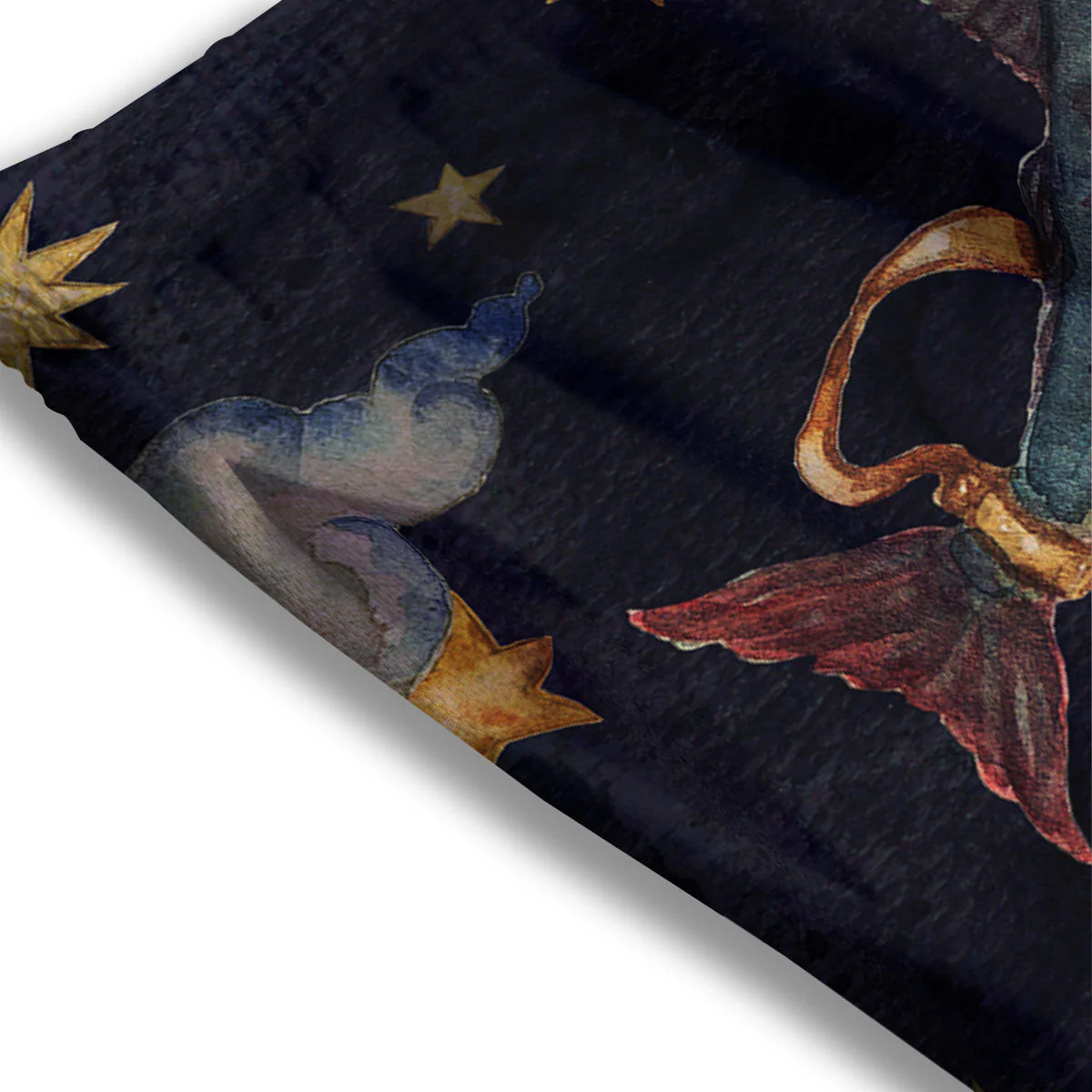 Zodiac Sign Watercolor Pisces Print Mesh Shorts - Image 3