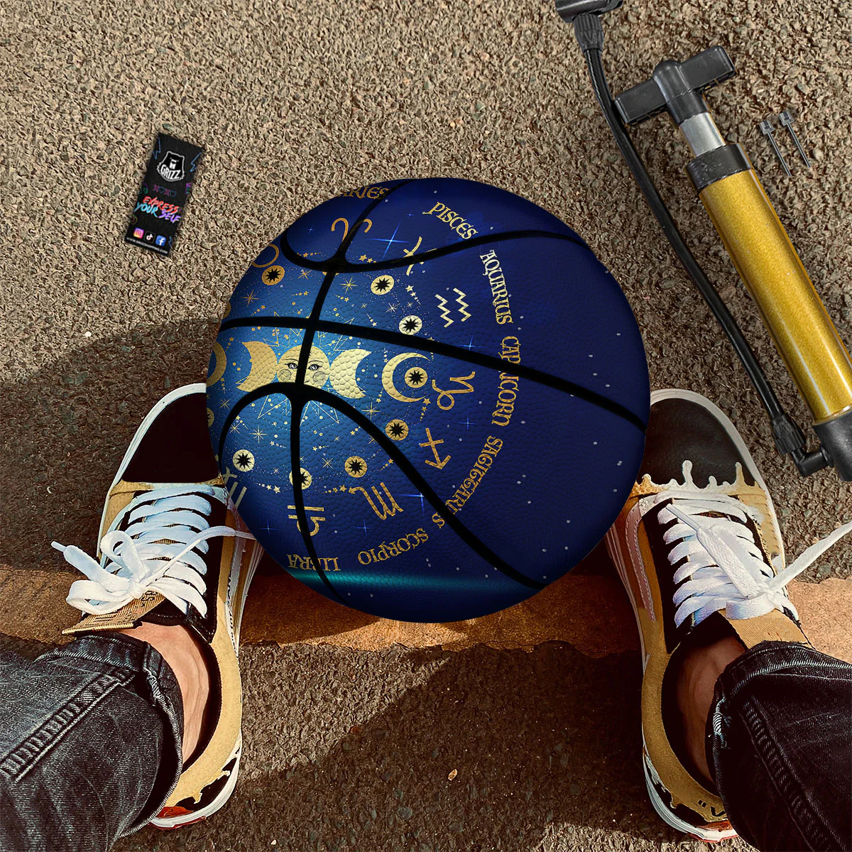 Zodiac Wheel Galaxy Print Basketball - Image 2