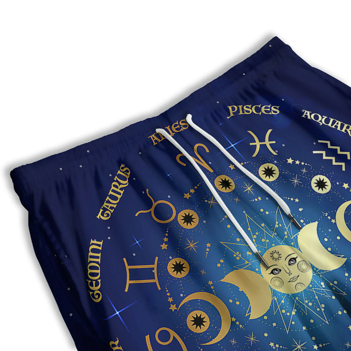 Zodiac Wheel Galaxy Print Men's Athletic Shorts - Image 3