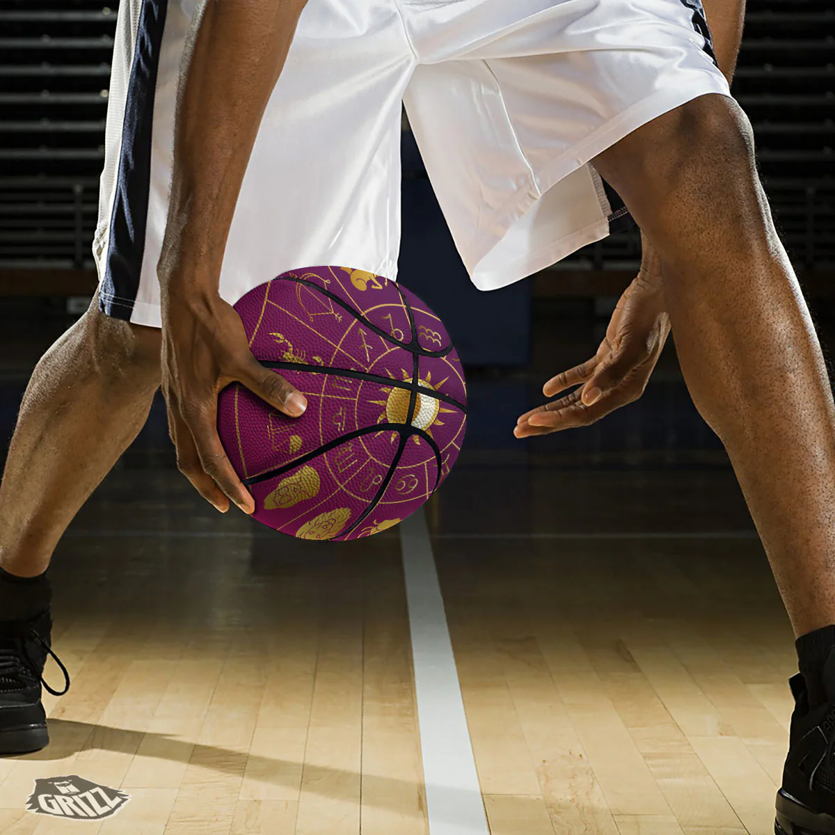 Zodiac Wheel Symbols Print Basketball - Image 3