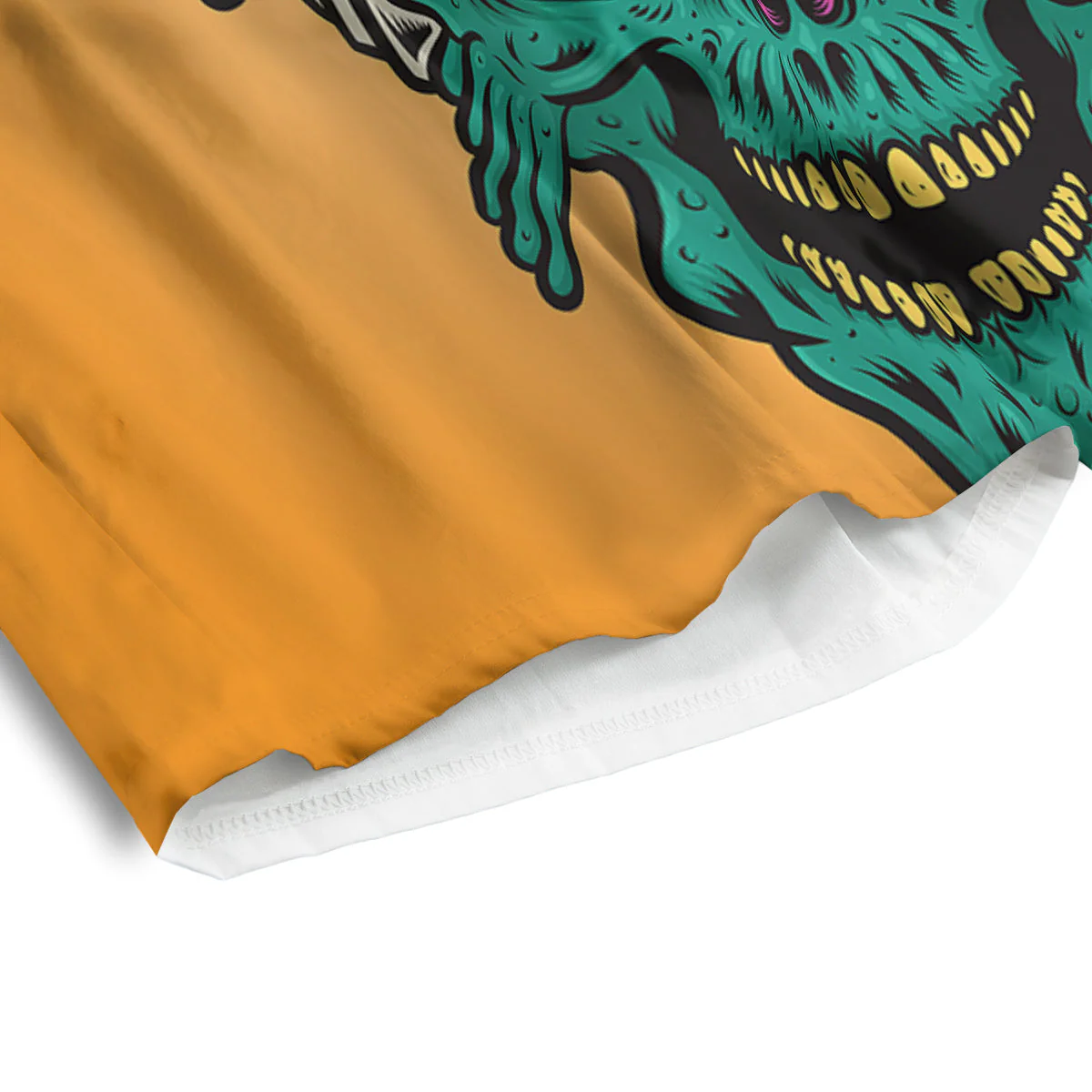 Zombie Big Brain Print Men's Athletic Shorts - Image 4