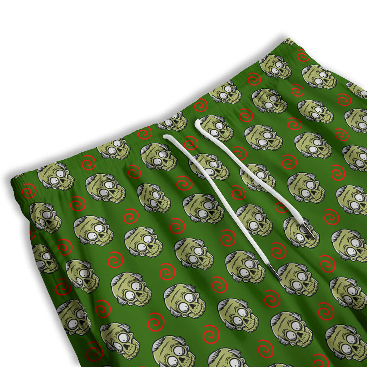 Zombie Cartoon Print Pattern Men's Athletic Shorts - Image 3