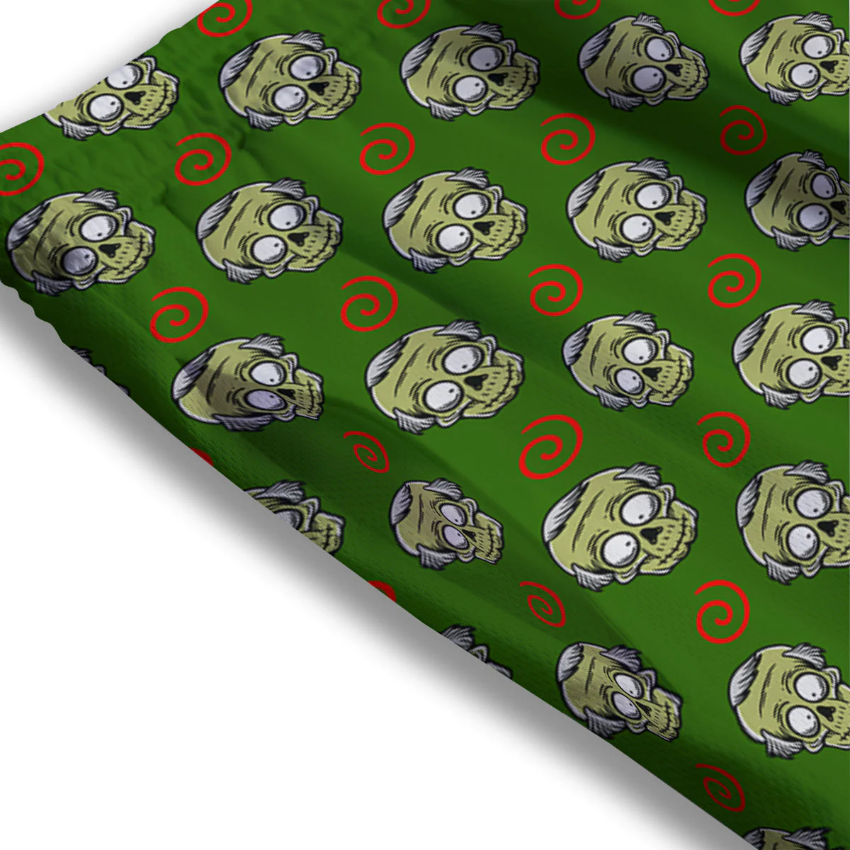 Zombie Cartoon Print Pattern Mesh Shorts - Image 3