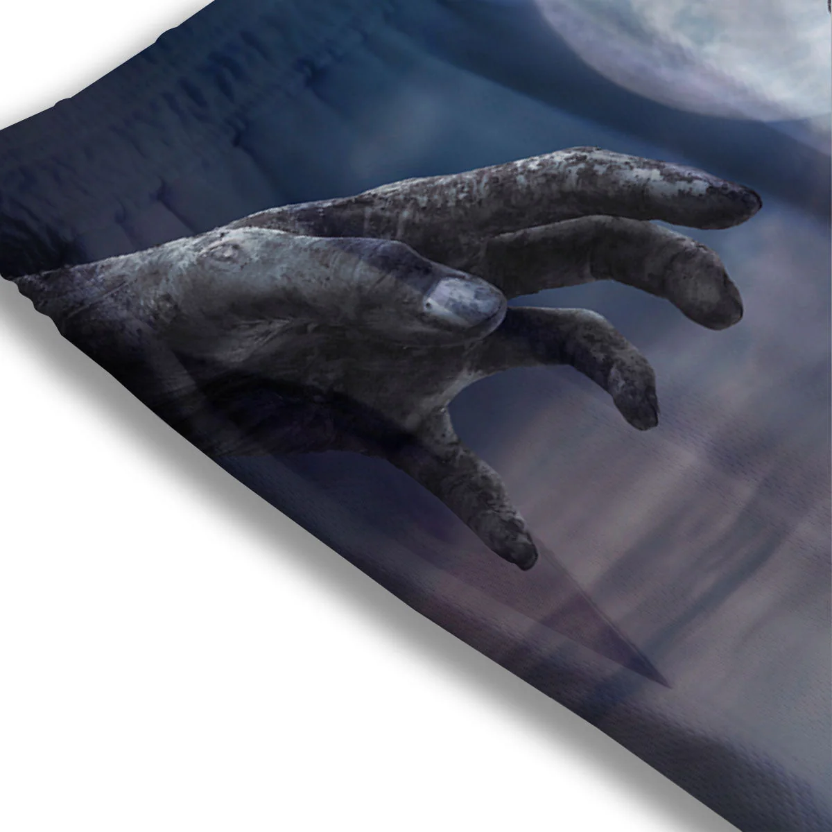 Zombie Hands Halloween Print Mesh Shorts - Image 3