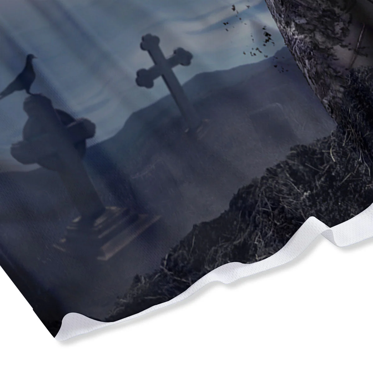 Zombie Hands Halloween Print Mesh Shorts - Image 4